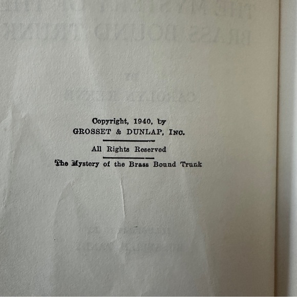 Vintage Nancy Drew 1940 Copyright - Picture 4 of 10